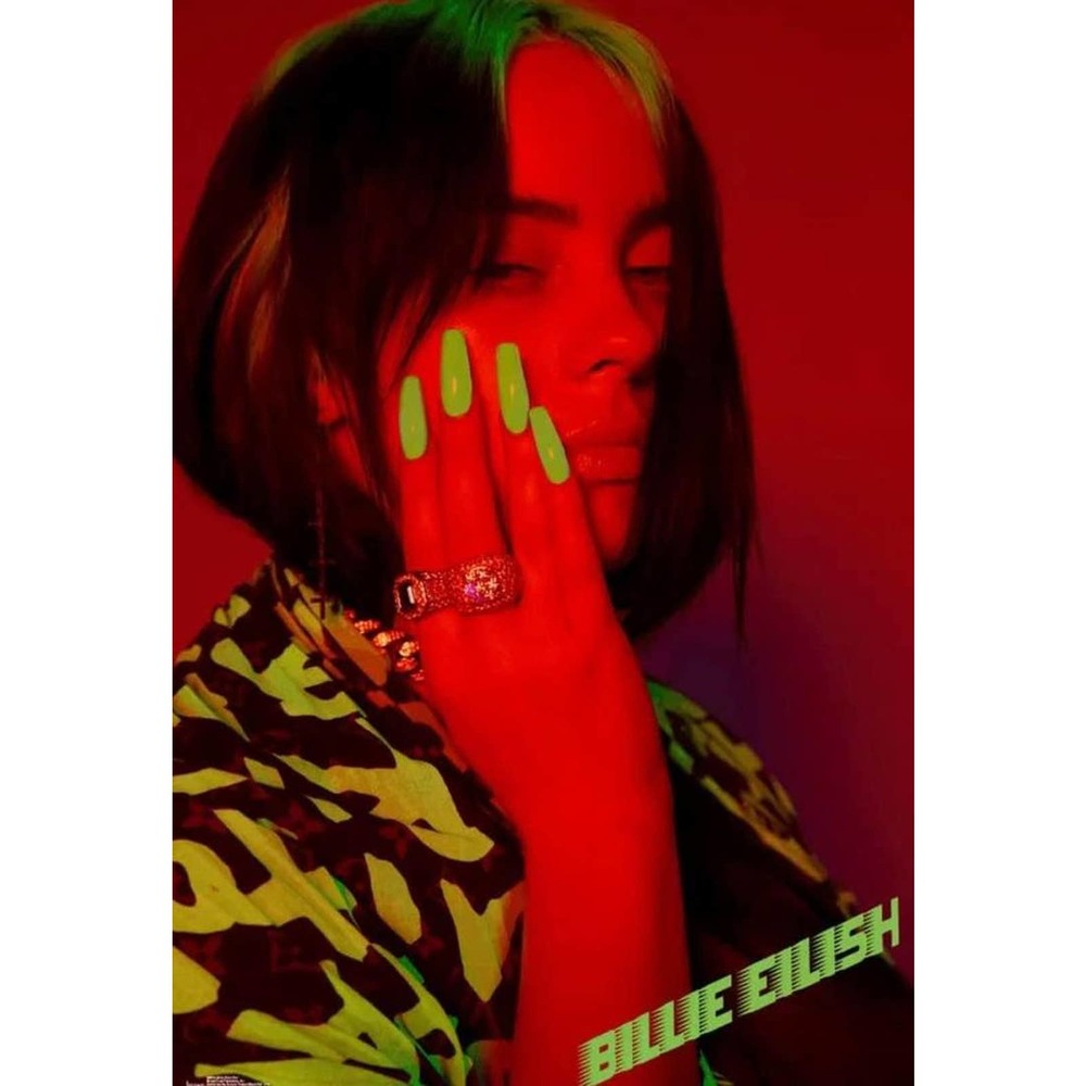 Trends International Billie Eilish - Red Wall Poster, 22.375" x 34"